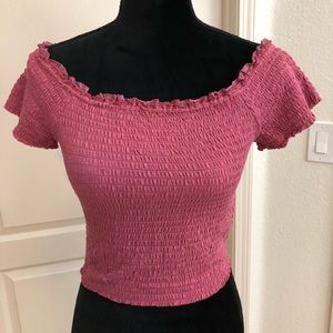 Abercrombie Smocked Crop Top